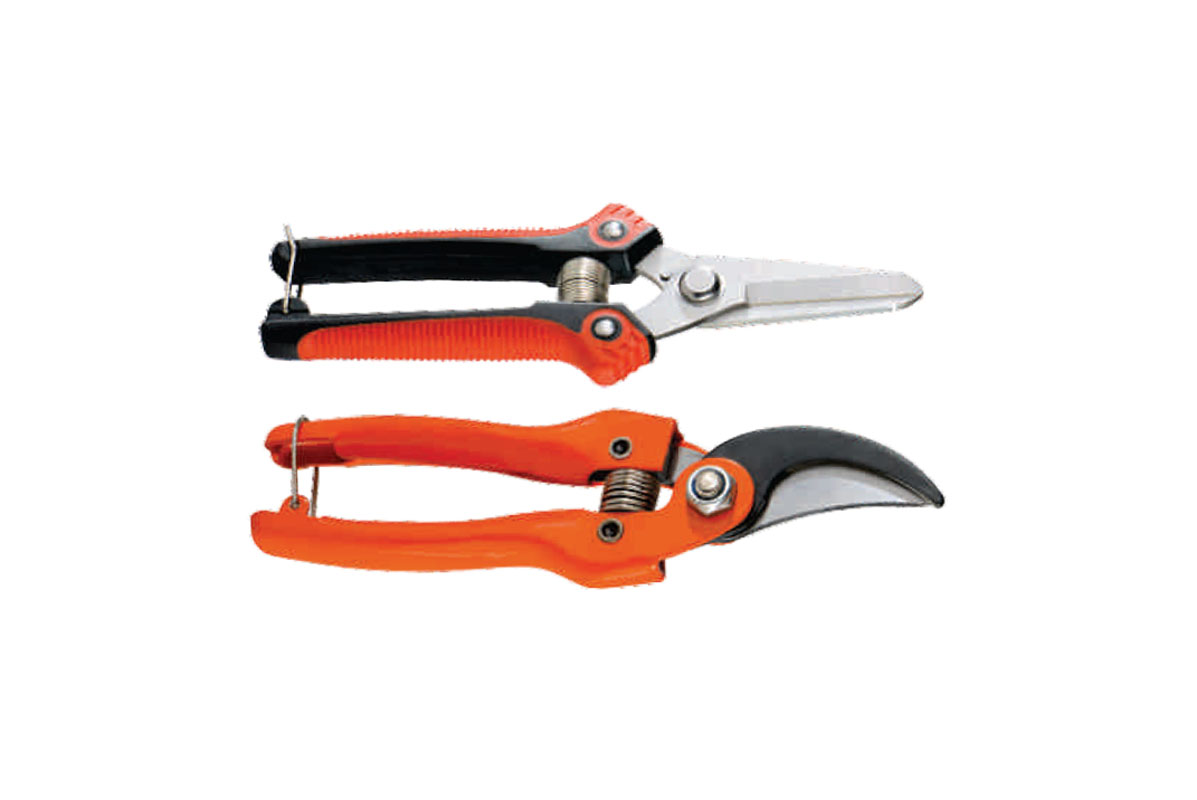Prunning Shears With Curved - Straight Jaw