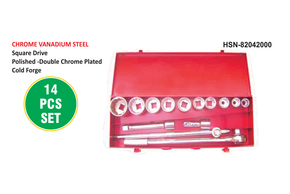 (19 mm) 3.4 Sq. Drive Flat Bit Sockets - CRV